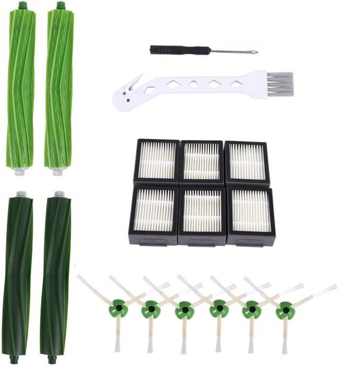 Ersatzteile für I3 I4 I6 I7 I8 E5 E6 E7 Roboter-Staubsauger, Haupt-Seitenbürste, HEPA-Filter