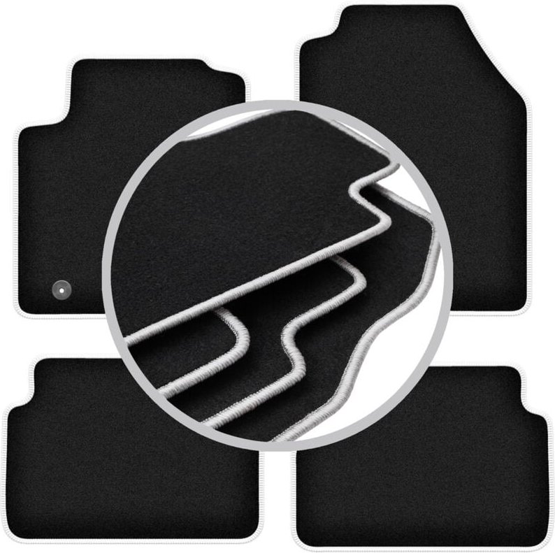 CARLUX-SILVER Autofußmatten für: Ford Focus MK1 FL Fließheck, Limousine, Kombi (2001-2004)