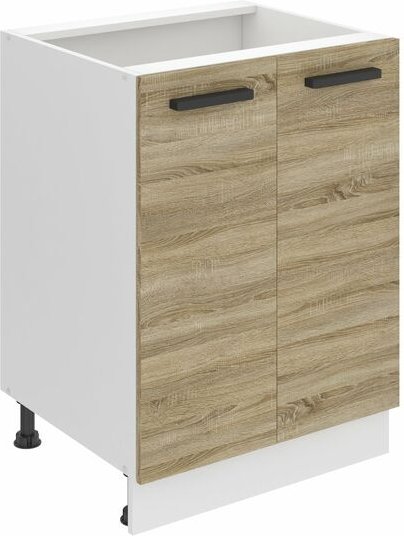 Unterschrank Küche, Küchenunterschrank 60 cm Breite. SD2 Küchenunterschrank ohne Arbeitsplatte. Küchenschrank mit 2 Türe...