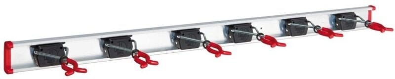 Alu-Gerätehalter-Set, inkl. 6 Halter und 1x Schiene Länge 1000 mm - Bruns