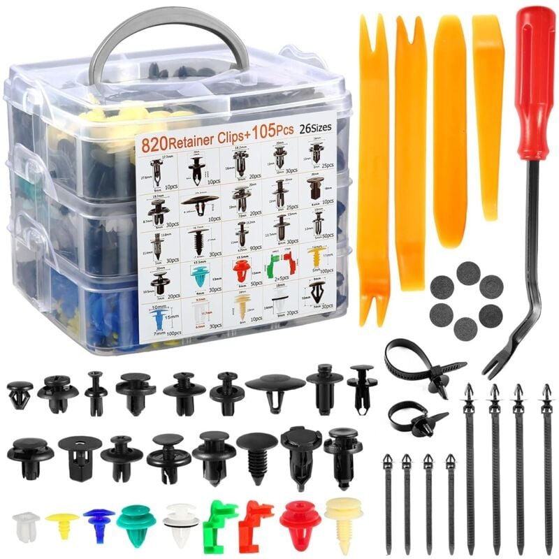 Thumbnail - Auto Befestigung Clips, Universal Türverkleidung Klammern Stoßstangen Zierleisten Befestigungclips Plastikklips Set mit ...