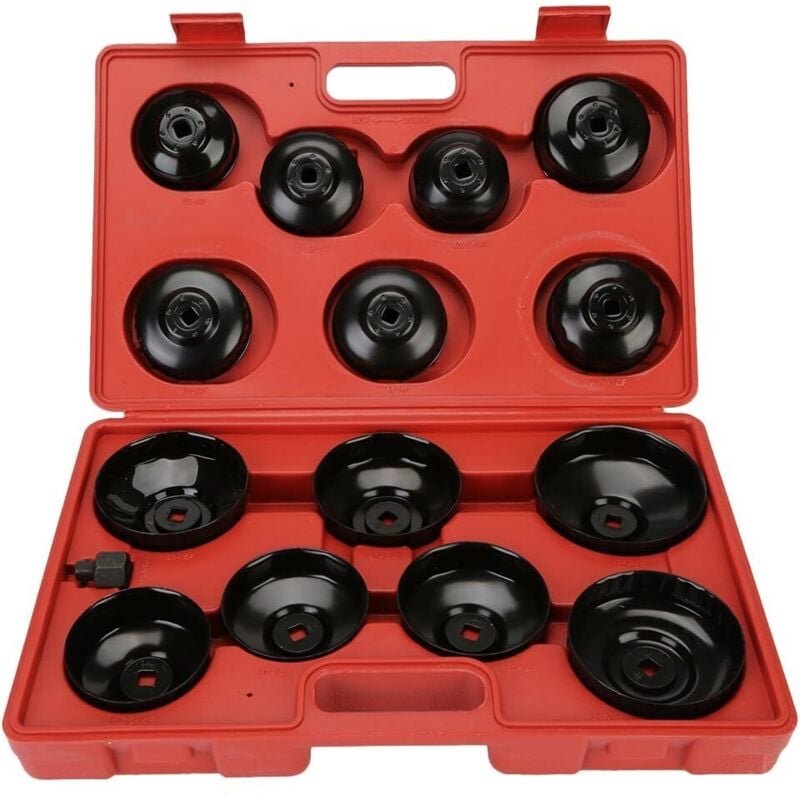 15-teiliges Ölfilterkappenschlüssel-Set zum Entfernen der Garage