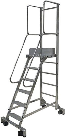 Thumbnail - Echelle Direct - Mobile Stehleiter 7 Stufen - Maximale Arbeitshöhe 3.51m - 19607