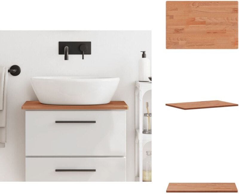 Waschtischplatte 60x40x1,5 cm Massivholz Buche - Waschtischplatte - Waschtischplatten - Arbeitsplatte - Arbeitsplatte Ho...