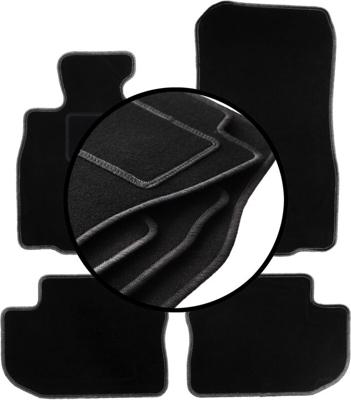 Komplettset Veloursmatten für: BMW 6 F06 Gran Coupé (2012-2019)