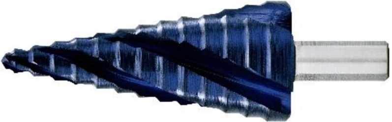 Stufenbohrer hss TiAlN 4-fach Spiralnute 4-12mm exact