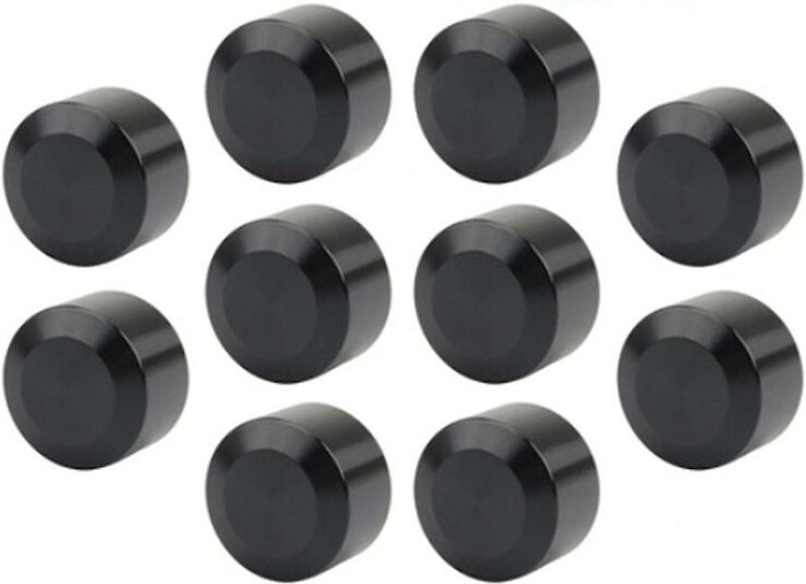 10 Stück Kopfdeckelschrauben Motorschrauben Kopfschraubenabdeckungen für Twin Cam Softail Sportster Fit 9-12 mm Schwarz