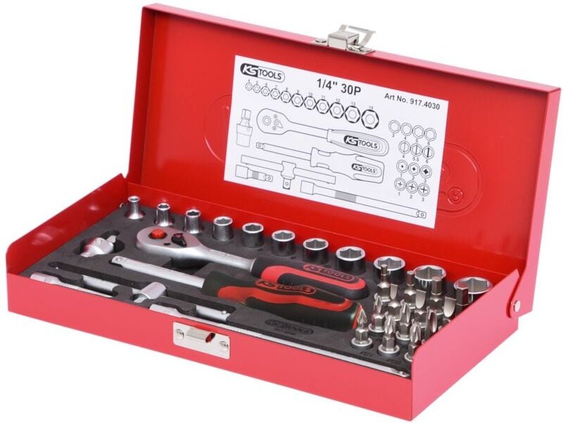 KS Tools 1/4 Steckschlüssel-Satz, 30-tlg