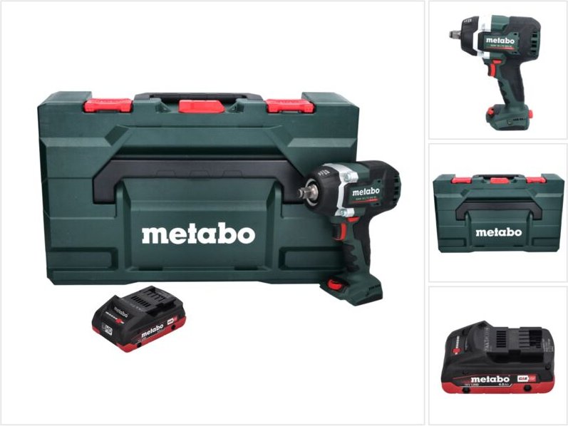 Thumbnail - Metabo SSW 18 LTX 800 BL Akku Schlagschrauber 18 V 800 Nm 1/2" Brushless + 1x Akku 4,0 Ah + metaBOX - ohne Ladegerät