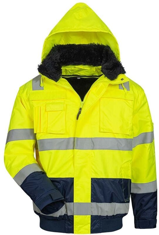 ARTHUR Warnschutz-Pilot-Jacke Gelb/Marine Größe XXL(62/64)