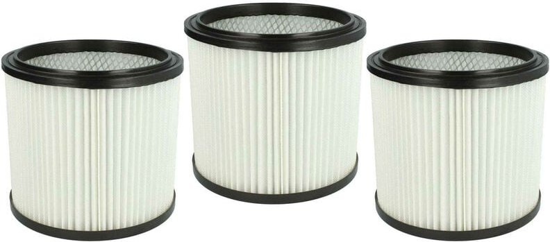 3x Faltenfilter kompatibel mit Rowenta Vorace RU521 Staubsauger - Filter, Patronenfilter, weiß - Vhbw