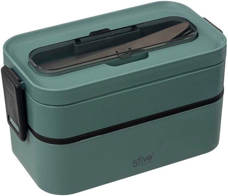 5five Simply Smart - Lunchbox mit zwei fächern und besteck - 5five