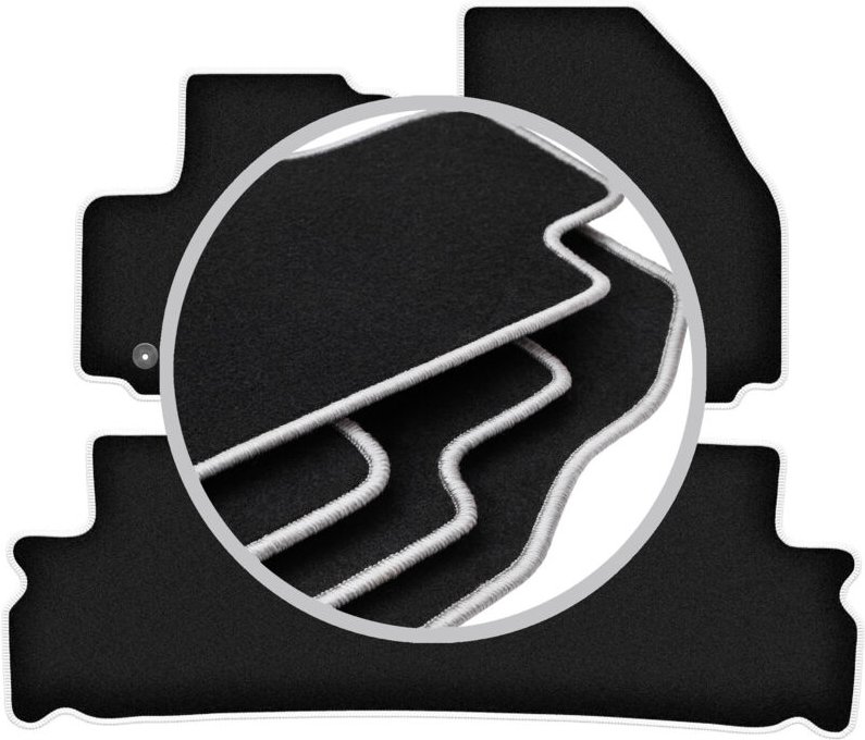 CARLUX-SILVER Autofußmatten für: Ford S-MAX MK1 Minivan (2006-2012)