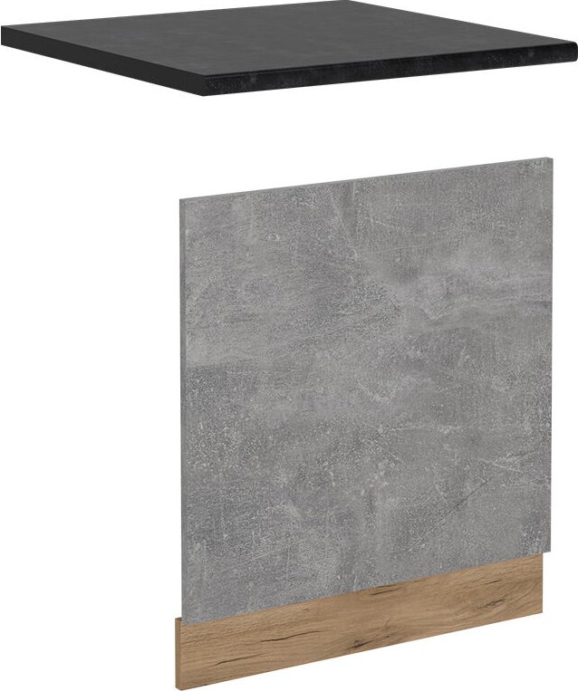 Vicco - Geschirrspülblende R-Line, Beton, 60 cm , ap Anthrazit