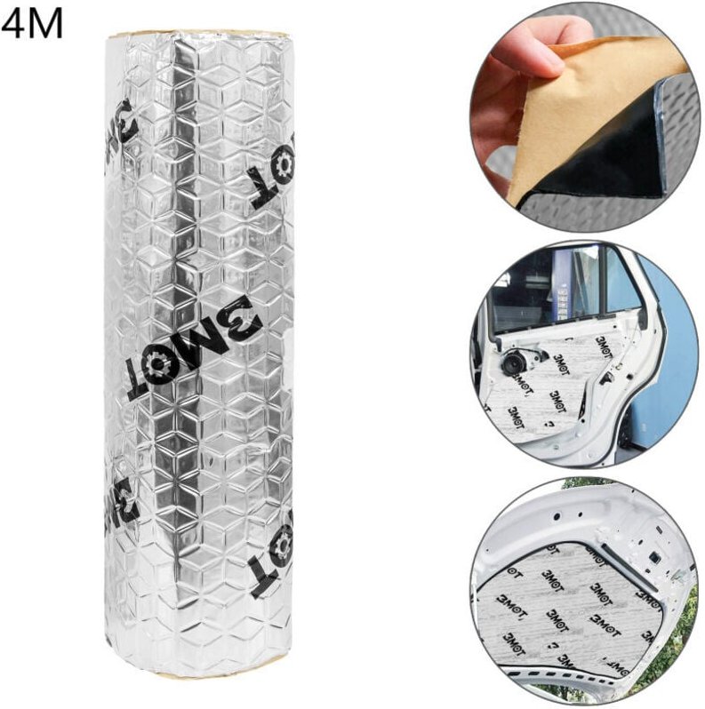 50x400cm Dämmmatte Trittschalldämmung HiFi Auto Vibration Bitumen-Ersatz Matte Fahrzeugdämmung 2m²