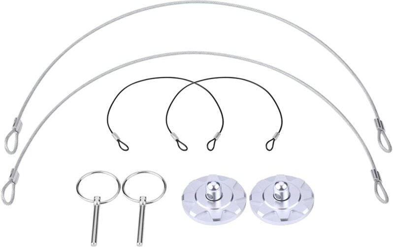Ej.Life 2-teiliges Universal-CNC-Billet-Aluminium-Racing-Motorhauben-Haubenstift-Verriegelungs-Aussehen-Kit, Schwarz (23...
