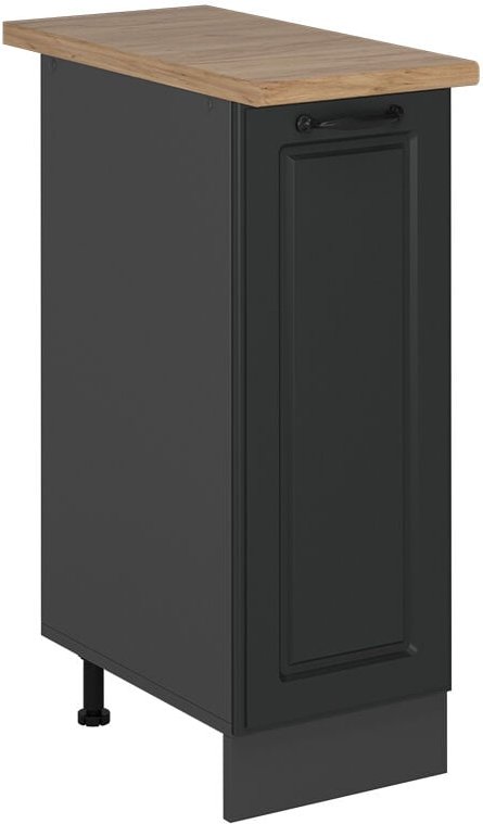 Vicco - Apothekerschrank R-Line, Anthrazit Landhaus, 30 cm , ap Eiche