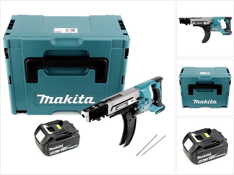 Makita DFR 750 T1J Akku Magazinschrauber 18V 45-75mm + 1x Akku 5,0Ah + Makpac - ohne Ladegerät