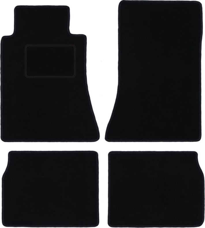 Schwarze Veloursmatten für: Mercedes E W124 Limousine, Kombi (1984-1997)