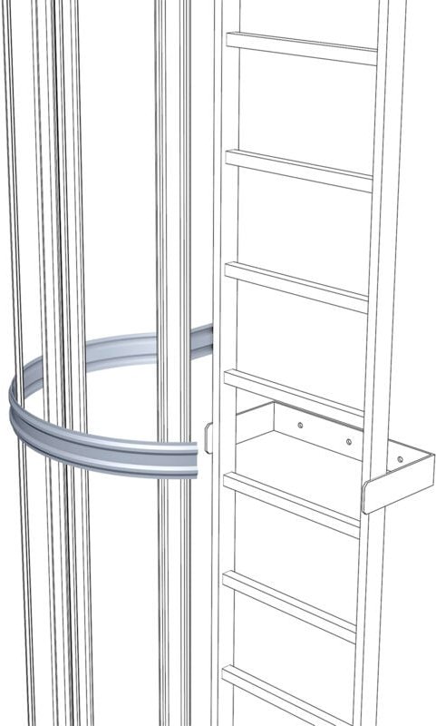 Zarges 3/4-Rückenschutzbügel für seitlichen Ausstieg Aluminium ø 700mm