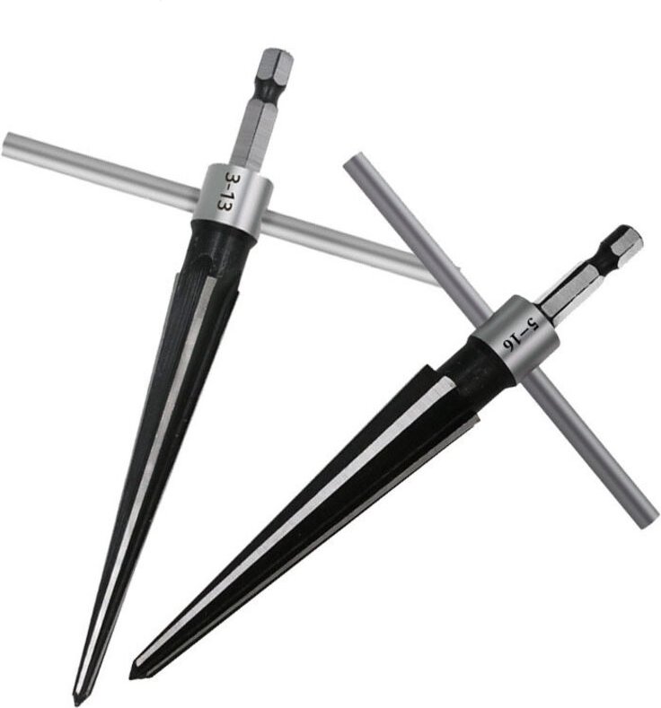 Stück praktische Kegelreibahle mit T-Griff, Stahlreibahle zum Bohren von 3–13 mm Löchern und 5–16 mm Löchern mit Sechska...