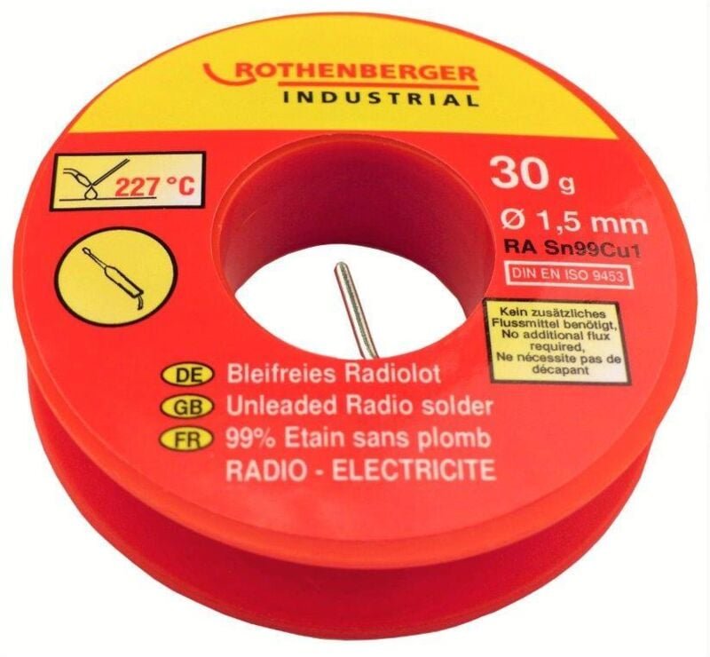 Radiozinnspule 1,5 mm, 30 g. ROTHENBERGER ROTHENBERGER