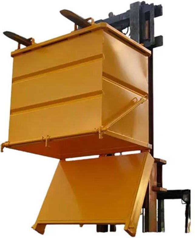 1400 Liter Klappbodenbehälter ohne Räder - Schwarz - FAP14000-9005