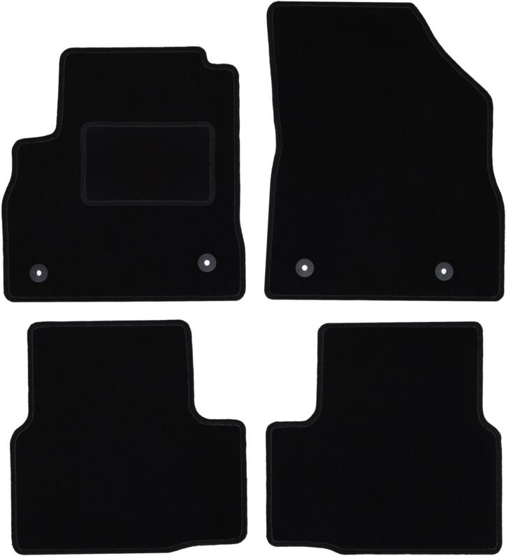 Schwarze Veloursmatten für: Opel Astra K Limousine, Schrägheck, Kombi (2015-)
