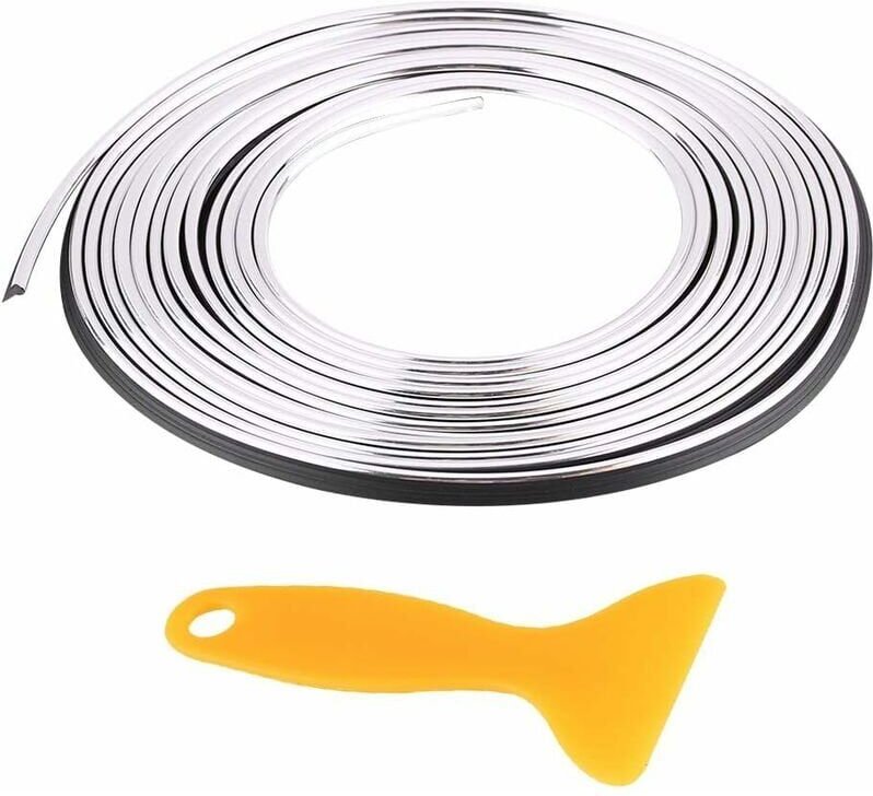 Zierleisten Zierleisten Formleisten Zierleisten Auto Innenraum Aufkleber 5m (Silber)