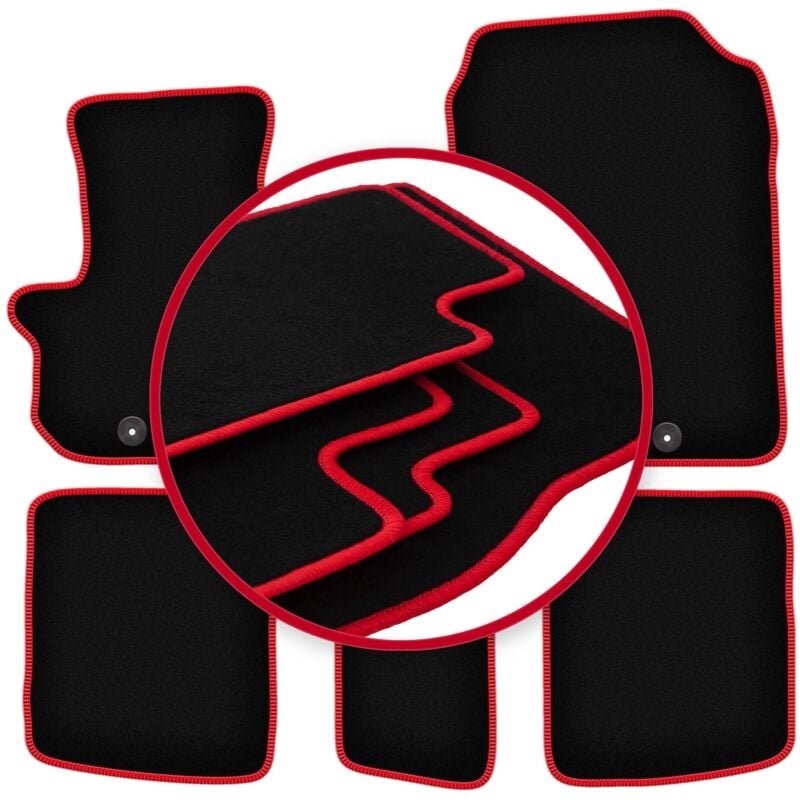 CARLUX-RED Autofußmatten für: Toyota IQ Fließheck (2009-)