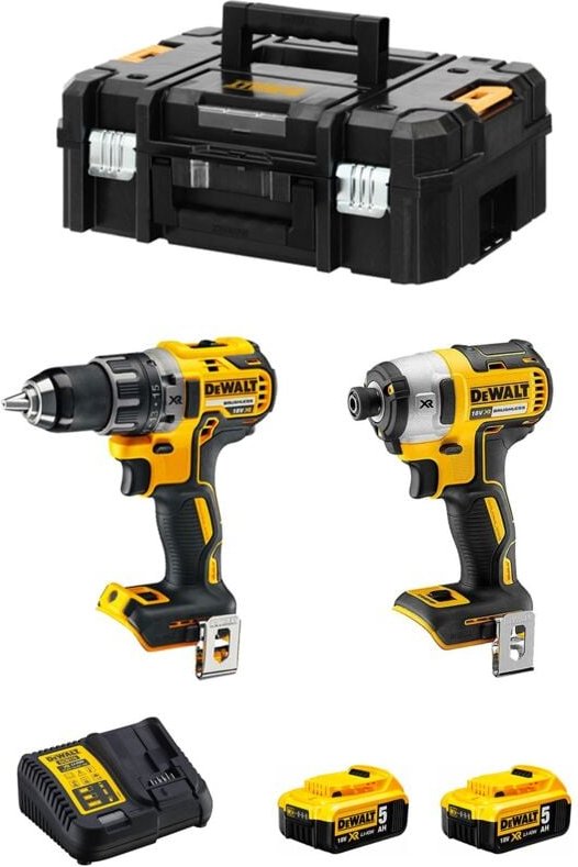 Dewalt - Kit DCK268P2T (DCD791 + DCF887 + 2 x 5,0 Ah + DCB115 + tstak ii)