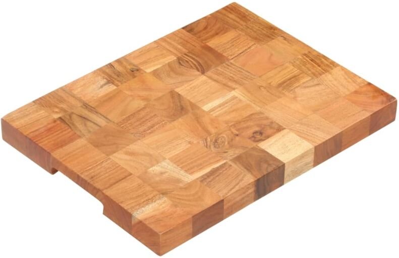 Hackblock 40×30×3,8 cm Akazie Massivholz Vidaxl