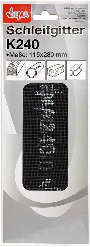 Schleifgitter Trockenbau Gitterleinen Schleifpapier Set 115 x 280 mm K240
