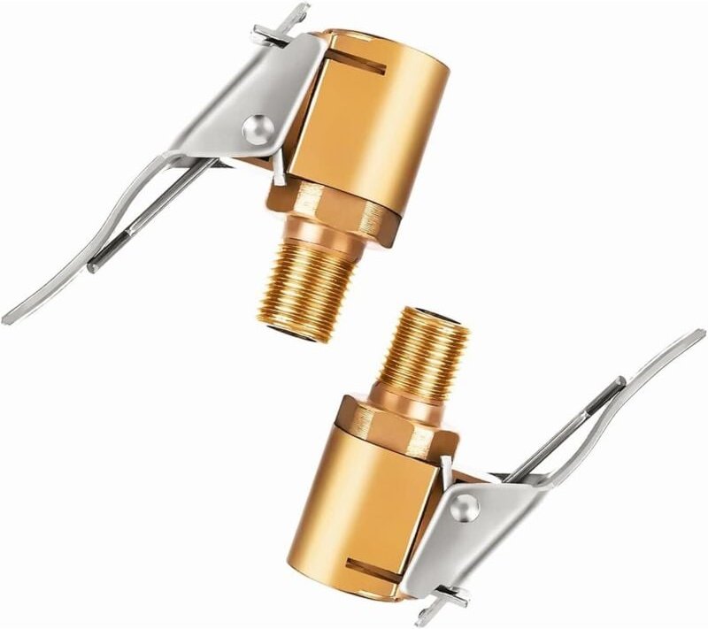 Thumbnail - Stück Autoreifenventiladapter, 8 mm Messingdüsenpumpen-Inflatorventilclip-Klemmanschlussadapter für Auto- oder LKW-Reife...