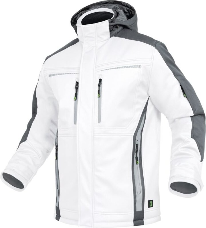 Thumbnail - Leibwächter - Winter-Softshelljacke Flex-Line FLEXI24 Gr. 4XL weiß/grau