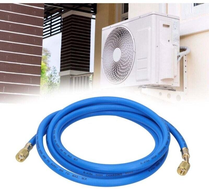 Kältemittel-Ladeschlauch für Klimaanlagen, Zubehör zum Hinzufügen von Kältemittel für Klimaanlagen (Doppelgelenk, britis...