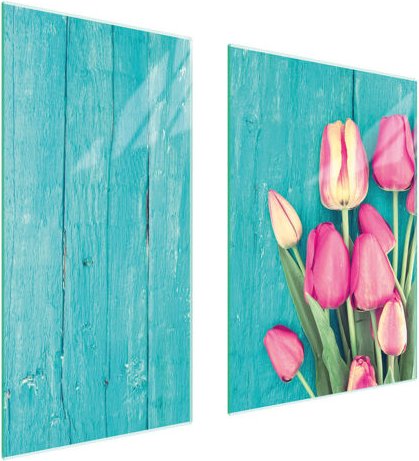 GLASSCHUTZPLATTE 75x52 TULPEN