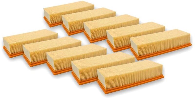 10x Flachfaltenfilter kompatibel mit Kärcher nt 65/2 Eco Tc, 65/2 Eco, 65/2 Ap Me, 65/2 Ap, 72/2 Eco Tc Staubsauger - Fi...
