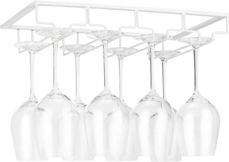 Weinglasregal für unter den Schrank – Stielglashalter aus Metall, Weinglas-Organizer, Glasaufbewahrungshalter für die Kü...