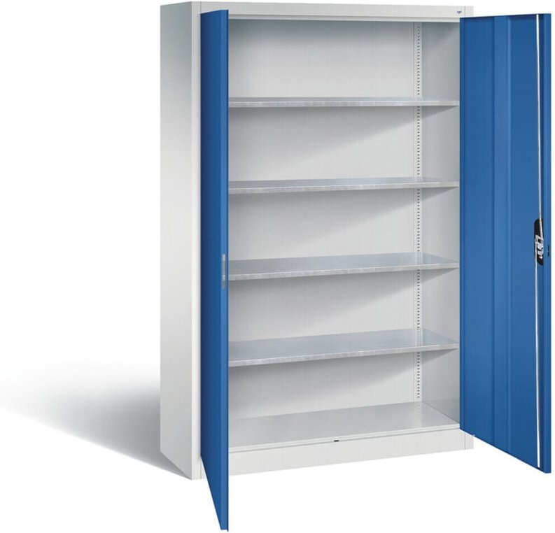 C+P Werkzeugschrank Acurado, H1950xB1200xT400mm, Front Enzianblau, Korpus Lichtgrau (8930-00)