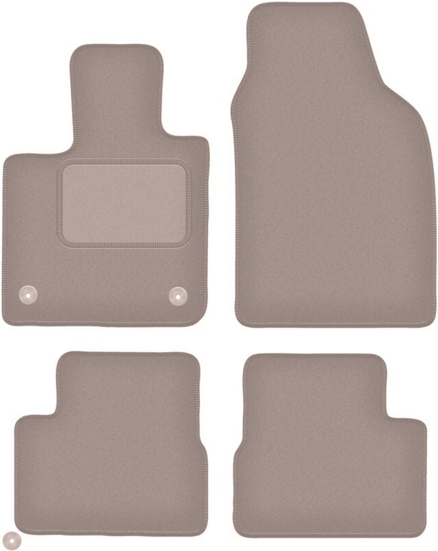 Beige Veloursmatten für: Fiat E-500X / 500x Elektro-Crossover (2019-)