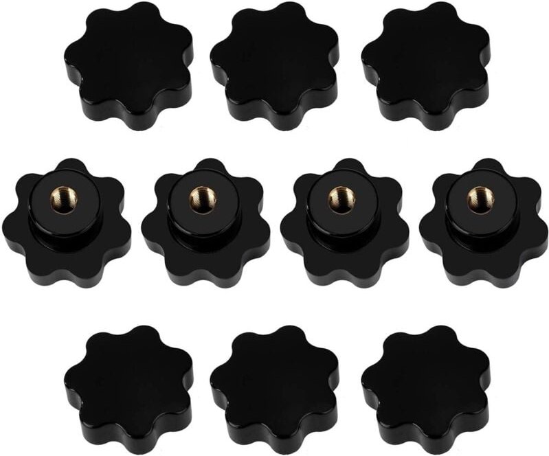 M8 Sternkopf-Klemmknopfgriff, Innengewinde, Bakelit, für Werkzeugmaschinen, Möbel, Schränke, 10 Stück