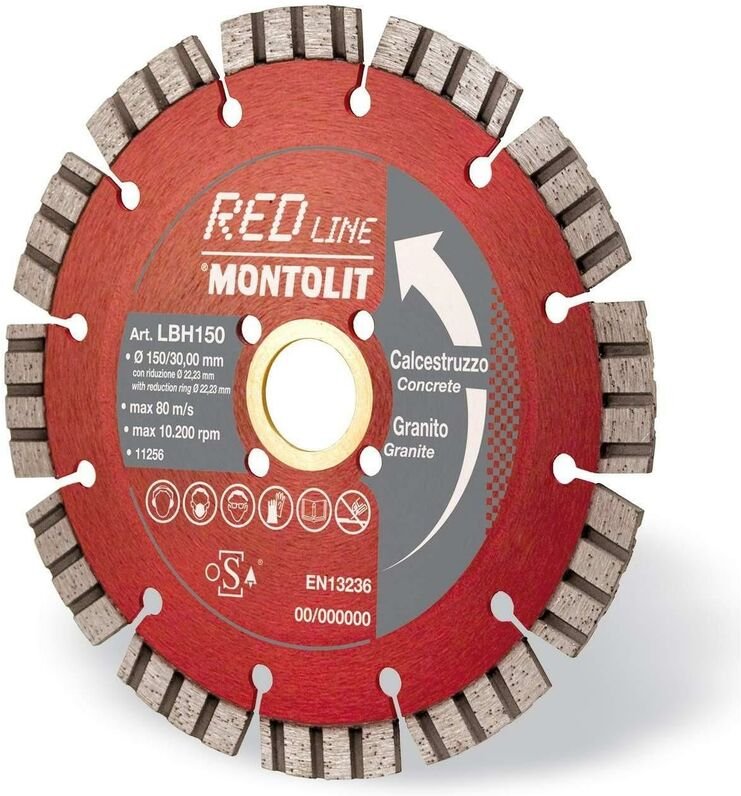 Diamantscheibe 180 Mm Fž£r Beton Granit Porphyr Harter Stein Montolit Lasermont Lbh180