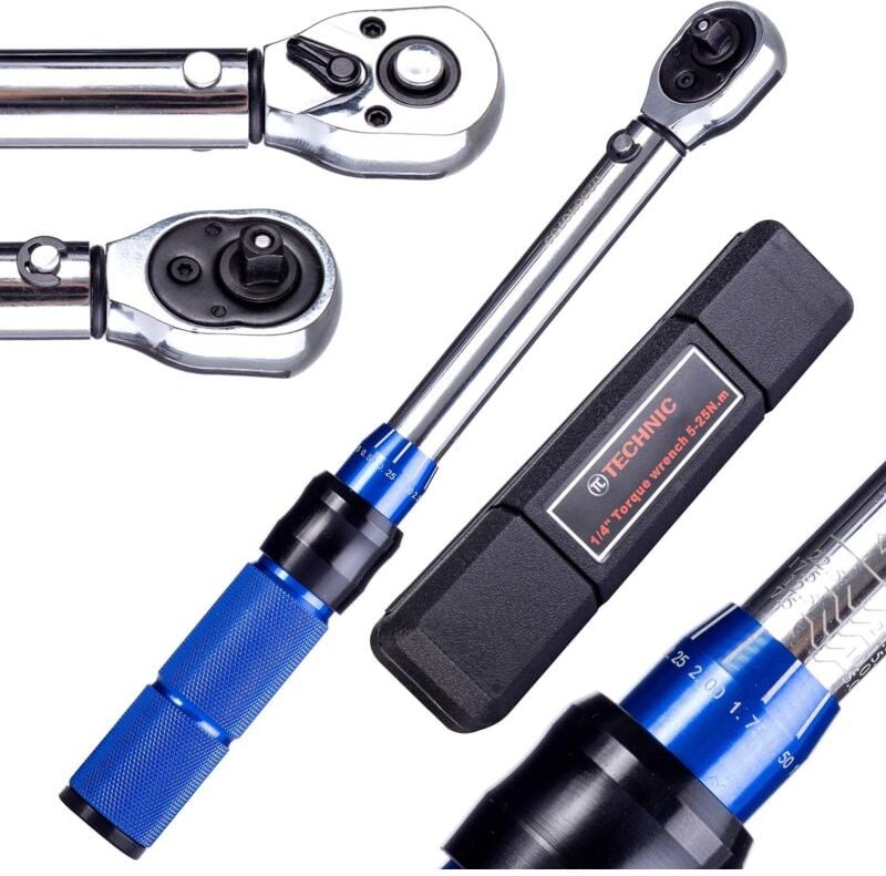 Drehmomentschlüssel 1/4 Zoll Steckschlüssel 5-25nm Mit Verriegelungsverschluss