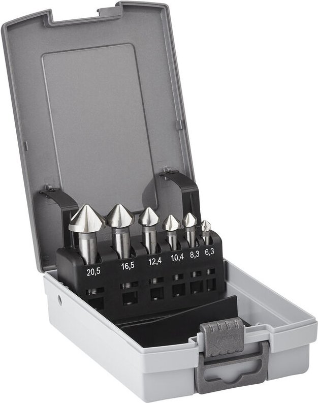 Thumbnail - So-tech - Kegelsenker-Set 6-tlg. hss-g din 335 c Senker Bohrer Senkbohrer ø 6,3 / 8,3 / 10,4 / 12,4 / 16,5 / 20,5 mm Ent...
