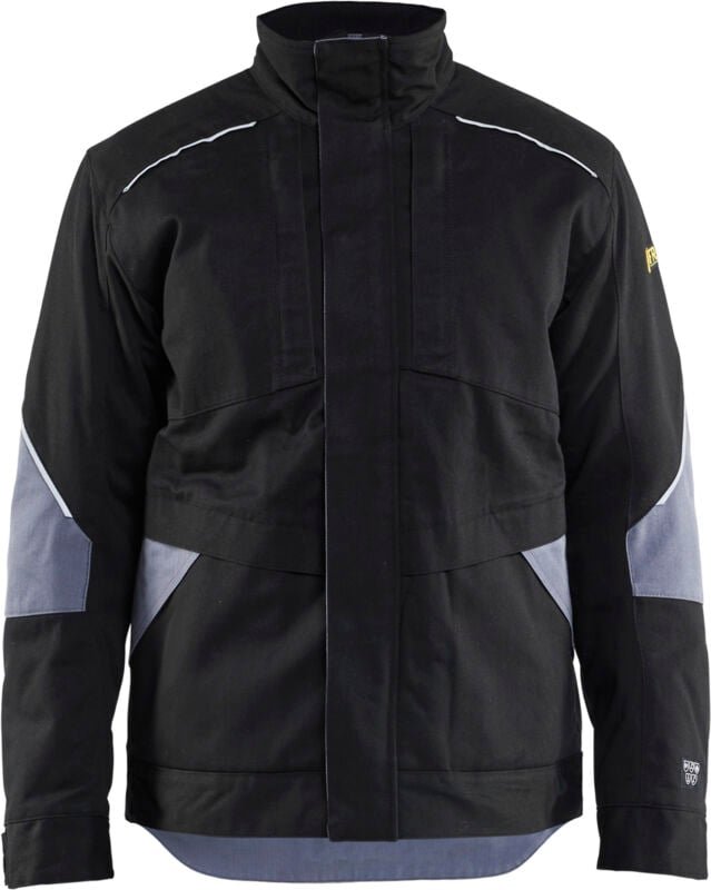Thumbnail - Arbeitsjacke Winter feuerhemmend 4961 - Schwarz/Hellgrau S