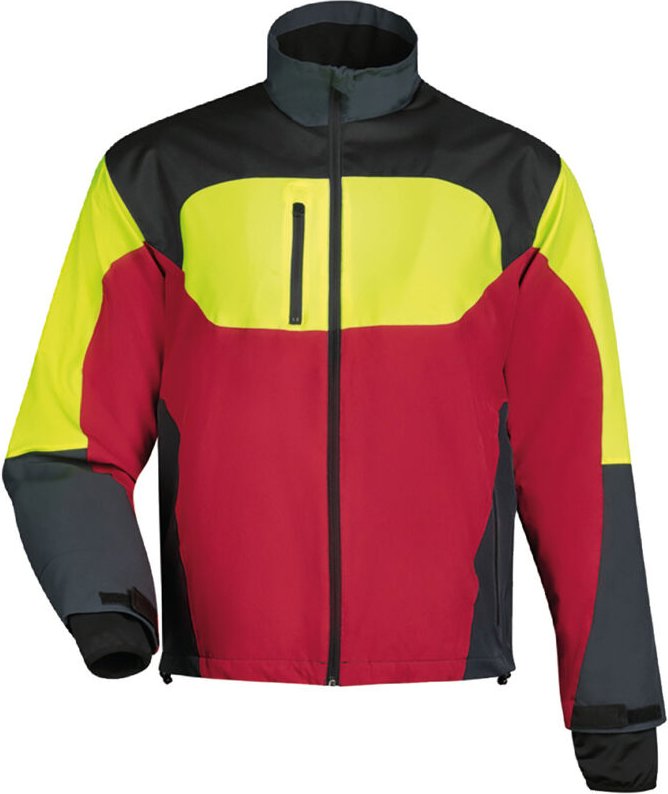 Stretchjacke Forest Jack Red Gr. s leuchtgelb-rot-grau