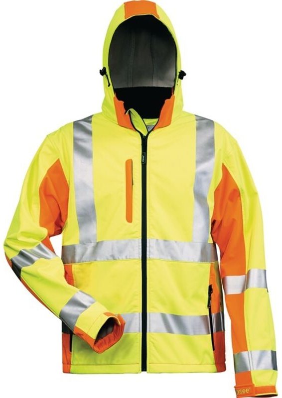 Warnsoftshelljacke Jim Gr. xl gelb/orange - Elysee