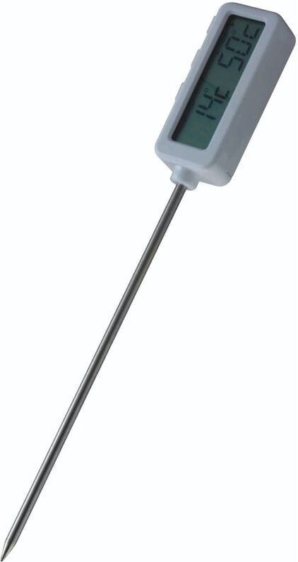KitchenCraft Digitales Thermometer de Lebensmittelfühler mit Zeitschaltuhr