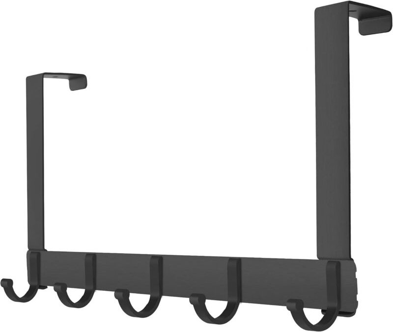 Ahlsen Türschwellenhaken mit 5 Haken, Hängegarderobe aus Aluminiumlegierung, trockener Rahmen, Badezimmer-Handtuchhaken ...